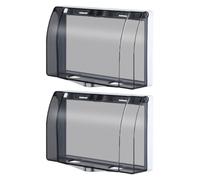Couvercle de Prise Électrique Extérieure 86 2 Pièces | Design Transparent, Double Position, Installation Facile, pour Prises Murales, la Cuisine et Crédence
