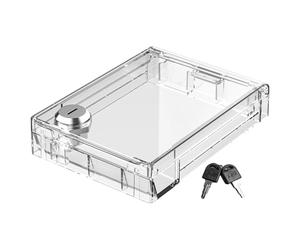 Couvercle de protection pour interrupteur à bascule transparent de 13,2 cm - Étanche - Pour interrupteurs AC centraux de type 86 - Avec serrure intégrée - Verrouillable - Protection contre les
