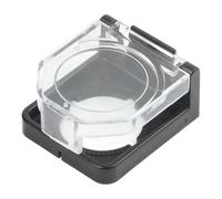 Couvercle de protection pour interrupteur à bouton-poussoir 22 mm - Étanche et anti-poussière - Pour commandes industrielles - Plastique PC transparent