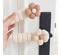 Couvercle de protection pour poignée de porte à motif floral, manchon protecteur doux et chaud, housse universelle antistatique pour serrure de porte, protecteur de poignée de porte en tissu, isolatio