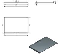 Couvercle de rechange / Tôle de protection pour le système de collecte des déchets COX BASE K1/500-2, anthracite / Couvercle complet / Plateau /