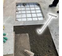 Couvercle de Regard carré en Acier Inoxydable avec clés de Levage, Couvercle de Drain intégré et Cadre, Couvercle d'accès étanche pour Applications d'eaux usées et Utilitaires