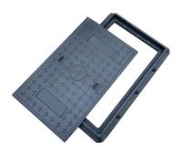 Couvercle de Regard de Fosse septique Robuste en Acier renforcé de Fibre de Verre, idéal pour Cour et allée. Dimensions : 40 x 60 x 5 cm / 16 x 24 x 2 Pouces.