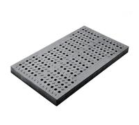 Couvercle de Regard Fosse Septique Grille Egout Exterieur Resistance | Grille de Drainage Rapide en RéSine Plastique Épaisse, AntidéRapante, pour Pelouse, Jardin, Noire(25x50cm/10x20in)