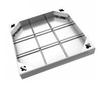 Couvercle de Regard Invisible en Acier Inoxydable Durable avec Cadre - Couvercle de Fosse septique encastré pour Usage intérieur/extérieur, 800 x 800 x 50 mm, résistant aux intempé