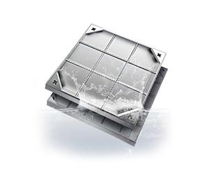 Couvercle de Regard Invisible en Acier Inoxydable Robuste avec Cadre et Couvercle de Fosse septique pour extérieur/Jardin - Entretien Facile - Profondeur 8 cm - Dimensions 80 x 80