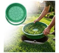 Couvercle De Regard Végétalisable - Couvercle Paysager Rond, Discret Et Affleurant, Boîtiers Vannes D'arrosage Souterrains, Accès Aux Réseaux Et Puits D'inspection Jardin(Green-1PC,50CM/19.7")