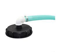 Couvercle de réservoir IBC DN150 - Couvercle de remplissage automatique avec kit de connexion de tuyau en spirale pour récipient intermédiaire en vrac - Adaptateur d'entrée de pluie - Bouchon de