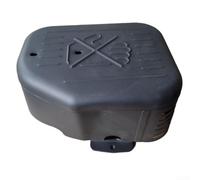 Couvercle de silencieux de rechange pour tondeuse à gazon EX40 Réduction du bruit Acier noir Compatible avec 22G-34201-01 Construction Installation rapide Usage résidentiel 1 pièce