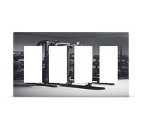 Couvercle de sortie d'équipement de gym, superbe plaque murale décorative durable en polycarbonate thermoplastique de haute qualité, couvercle de plaque frontale à 4 bandes, couvercle d'interrupteur