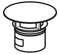 couvercle de soupape Geberit clou 241993211 m i. Ü, f WT-An., hgl vissé, plastique.