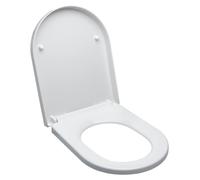 Couvercle de toilette avec mécanisme de fermeture classique - Adapté à la plupart des toilettes - Blanc