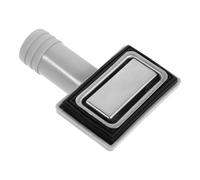 Couvercle de Trop-plein Évier Rectangulaire Inox 2,2cm Argenté | Montage à Clipser, pour Lavabo de Salle de Bain, Protège les Meubles et Limite les Débordements