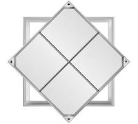 Couvercle de trou d'égout carré galvanisé, design en acier intégré pour cour, allée, trottoir, parking - 700 x 700 x 80 mm et rouille