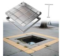 Couvercle de trou d'égout septique pour pavés, couvercle de vidange | Couvercle carré robuste pour drainage extérieur, idéal pour les pavés et les applications encastrées