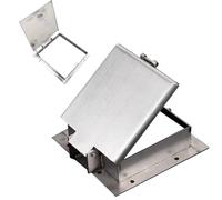 Couvercle de trou d'homme en acier inoxydable | Carré/rond argenté 60/70/80 cm for accès au drainage de puits de jardin de terrasse(Silver/Square,70x70x6cm)