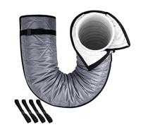 Couvercle de tuyau de climatisation mobile | Gaine de tuyau isolée thermique réglable | Isolation de climatisation | Pour fenêtre, extérieur, camping-car, porte de 12,7 et 15 cm de diamètre