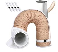 Couvercle de tuyau de climatisation mobile réglable isolé thermiquement | Accessoire AC portable pour fenêtre de garage extérieure de 12,7 cm et 15 cm de diamètre