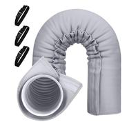 Couvercle de Tuyau de Climatisation Portable,Gaine isolante pour Conduits avec 3 Sangles Fixation,Housse Tuyau Climatiseur Mobile pour Tuyaux D'échappement de 5" et 5,9" de Diamètre (White)