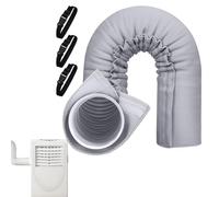 Couvercle de Tuyau de Climatisation Portable Gaine isolante pour Conduits avec 3 Sangles Fixation Housse Tuyau Climatiseur Mobile pour Tuyaux D'échappement de 5" et 5,9" de Diamètre (Grey, 1PCS)