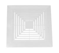 Couvercle de Ventilation à Ressort Carré de Salle de Bain Blanc 26,5 CM | Plastique PP ABS, Grille Murale ou Plafond, Nettoyage Rapide, Protège Poussière et Débris