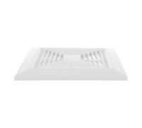 Couvercle de Ventilation Blanc Carré pour Ventilateur de Salle de Bain ABS | Grille à Ressort Intégrée, Montage Plafond ou Mural sans Outil, Format 26,5x26,5cm, Remplacement Pratique