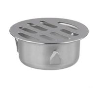 Couvercle de vidange de sol rond en acier inoxydable 304, protecteur d'égout en métal épais avec design creux anti-encrassement pour insert de tuyau en PVC, grille de sortie de déchets de jardin de