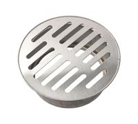 Couvercle de vidange de sol rond en acier inoxydable 304, protecteur d'égout en métal épais avec design creux anti-encrassement pour insert de tuyau en PVC, grille de sortie de déchets de jardin de