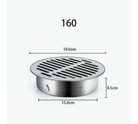 Couvercle de vidange de sol rond en acier inoxydable 304, protecteur d'égout en métal épais avec design creux anti-encrassement pour insert de tuyau en PVC, grille de sortie de déchets de jardin de