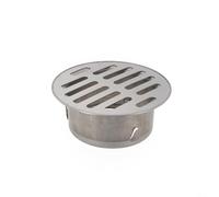 Couvercle de vidange de sol rond en acier inoxydable 304, protecteur d'égout en métal épais avec design creux anti-encrassement pour insert de tuyau en PVC, grille de sortie de déchets de jardin de
