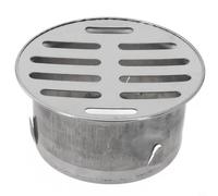 Couvercle de vidange de sol rond en acier inoxydable pour balcon, design creux anti-encrassement pour toit de jardin, tuyau de pluie, bouchon facile à installer pour systèmes de drainage en PVC (Ø 75