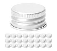 Couvercle de Vis Fileté en Aluminium 20mm 100 Pièces | Argenté, pour Bouteilles et Bocaux en Verre, Lot Réutilisable pour Voyage et Séances de Sport
