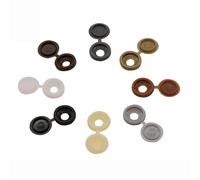 Couvercle décoratif à vis Bouchon à vis for meubles muraux, 500 pièces, écrous décoratifs en plastique, couvercle de boulons, capuchon protection pliable, matériel boutons(White 1)