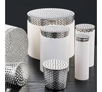 Couvercle d'évacuation de sol en acier inoxydable - Design conique anti-encrassement pour toit, jardin, balcon, piscine, drainage extérieur