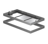 Couvercle d'inspection en acier inoxydable 304 avec poignée cachée, couvercle de drainage invisible pour accès à la fosse, cadre de trou d'homme sécurisé 40 x 30 x 5 cm