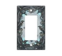 Couvercle d'interrupteur à bascule unique en plastique gris foudre style steampunk - Taille standard - Pour nouvel appartement, maison, chambre à coucher, bureau