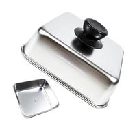 Couvercle Dôme Acier Inoxydable Robuste Pour Plancha Et Grillade | Dôme Carré En Acier Inoxydable Retenant Chaleur Et Humidité Pour Fonte express Du Fromage Sur Burgers Et Steaks