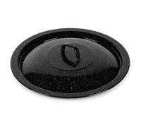 Couvercle émaillé pour chaudron - ORION - 36 cm - Pour chaudron 9,5L - Noir - Acier émaillé - Résistant aux rayures