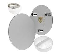 Couvercle en acier inoxydable et set de filtre à cheveux pour l'écoulement de la douche, Ø 115 mm, compatible avec la garniture d'écoulement Viega Tempoplex à partir de l'année de construction 2006