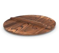 Couvercle en bois pour wok de 16 pouces - Plat