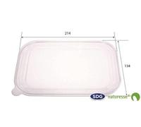 Couvercle en PLA Biodégradable Transparent pour Barquette 13049 x 500