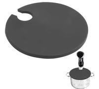 Couvercle en silicone pour cuisson sous vide - Couvercle à bouton-poussoir - Diamètre de 26,7 cm - Gris