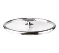 Lacor Couvercle en verre 56920 Ø20 cm – Bord acier inoxidable – Soupape, système click and lock
