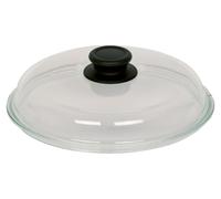 Couvercle en verre, diamètre 20 cm, à dôme bombé, pour casseroles, émaillé noir