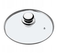 KADAX Couvercle en Verre avec Poignée en Acier, Accessoire Culinaire pour Sublimer vos Casseroles, Marmites et Poêles (22 cm)