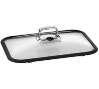 Couvercle en verre WMF Vitalis avec bord en silicone, 41 x 27 cm, couvercle de remplacement pour Vitalis Arom