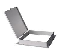 Couvercle et cadre de trou d'homme en acier inoxydable avec serrure | Argent 30x30x6 à 80x80x6 cm for drainage, accès aux puits et canalisations(80x80x6cm)