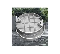Couvercle et cadre de trou d'homme rond, porteur stable(50 * 50 * 5cm/19.6 * 19.6 * 1.96in)