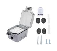 Couvercle Étanche pour Prise Extérieure à 5 Trous, Plastique Transparent | Protection la Poussière, Base Résistante aux Chocs, pour Mur et Crédence Cuisine Style Aléatoire