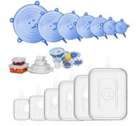 Couvercle Extensible en Silicone,12 Pièces Couvercle Silicone Alimentaire